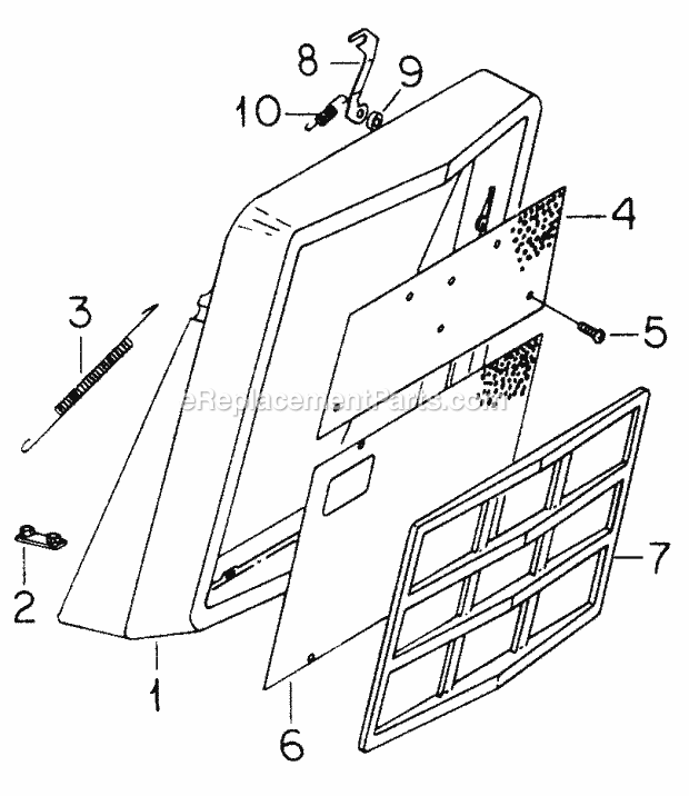 Grille Diagram and Parts List for 482 144-482-100, 143-482-399, 144-482-399, 205058 Cub Cadet Lawn Tractor